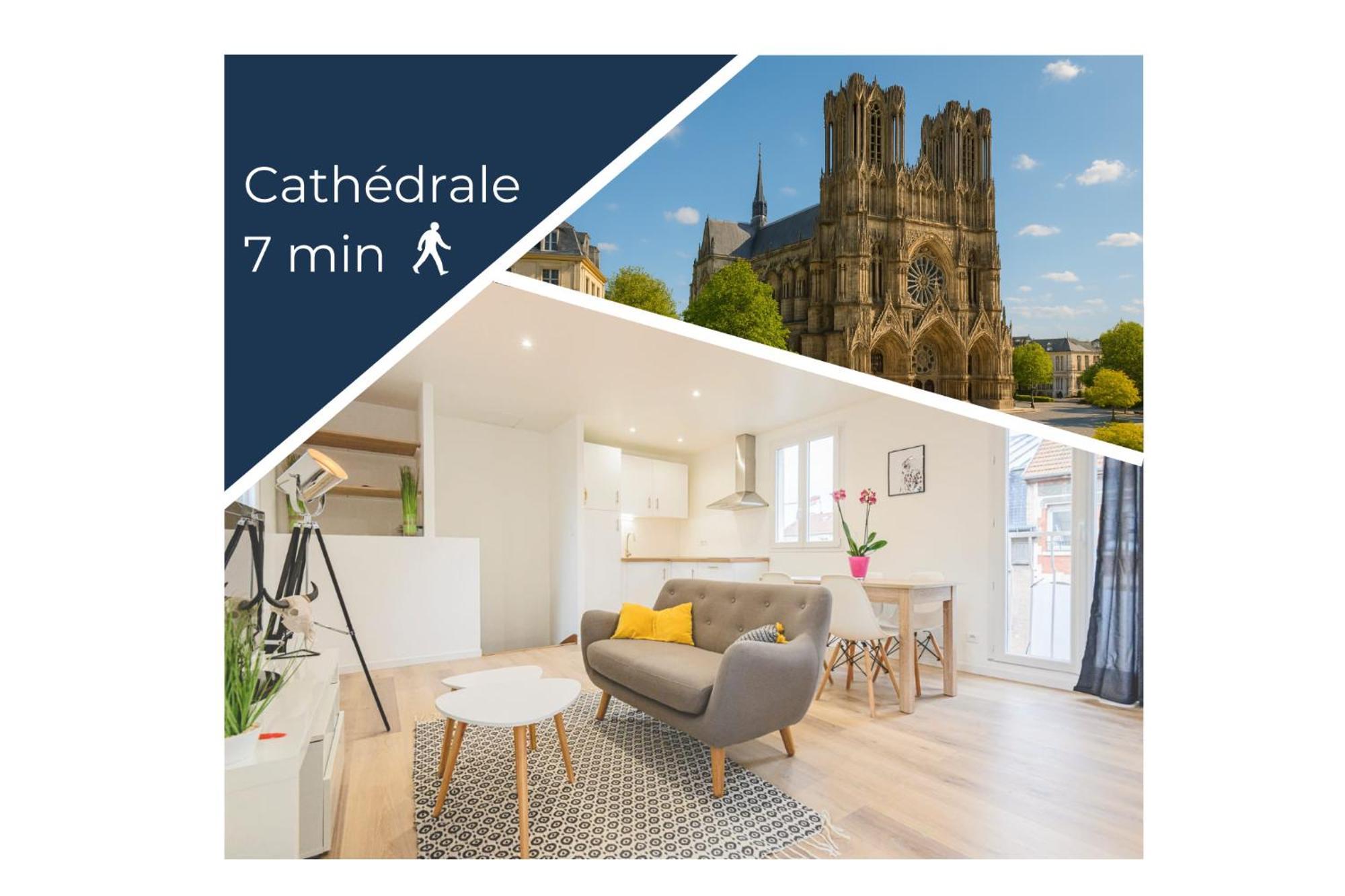 Appartement Lumineux Proche Cathedrale Reims Exteriör bild